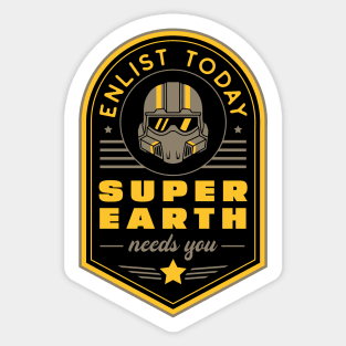 Super Earth Needs You Sticker